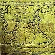 Egyptian temple-frieze